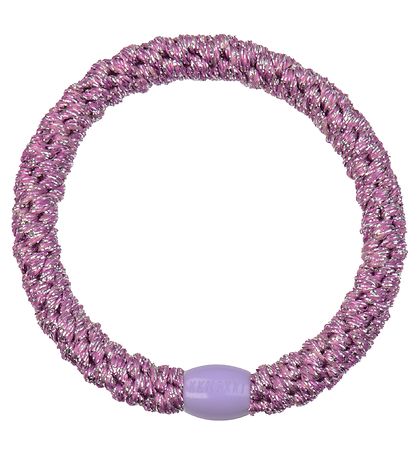 Kknekki Haargummi - Pink/Silber Glitzer