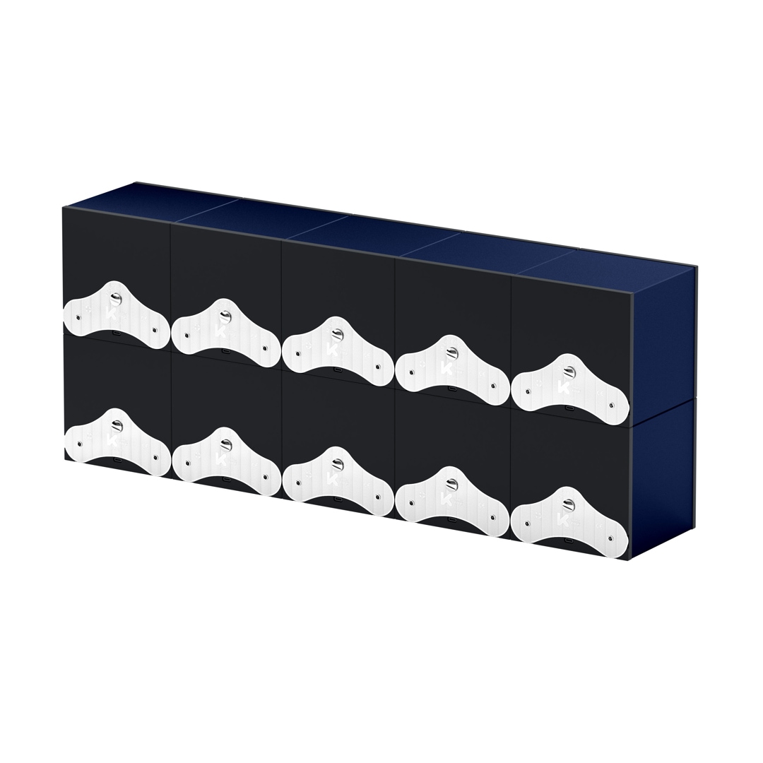 SwissKubik Masterbox Aluminium Marineblau - 10 Uhren