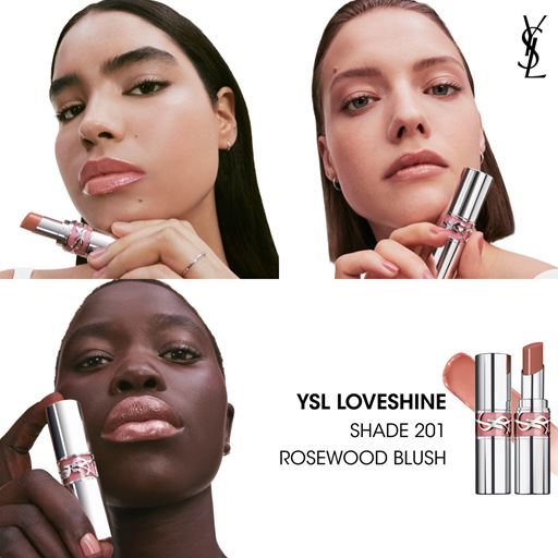 Yves Saint Laurent Loveshine Wet Shine Lipstick, 201 Rosewood Blush