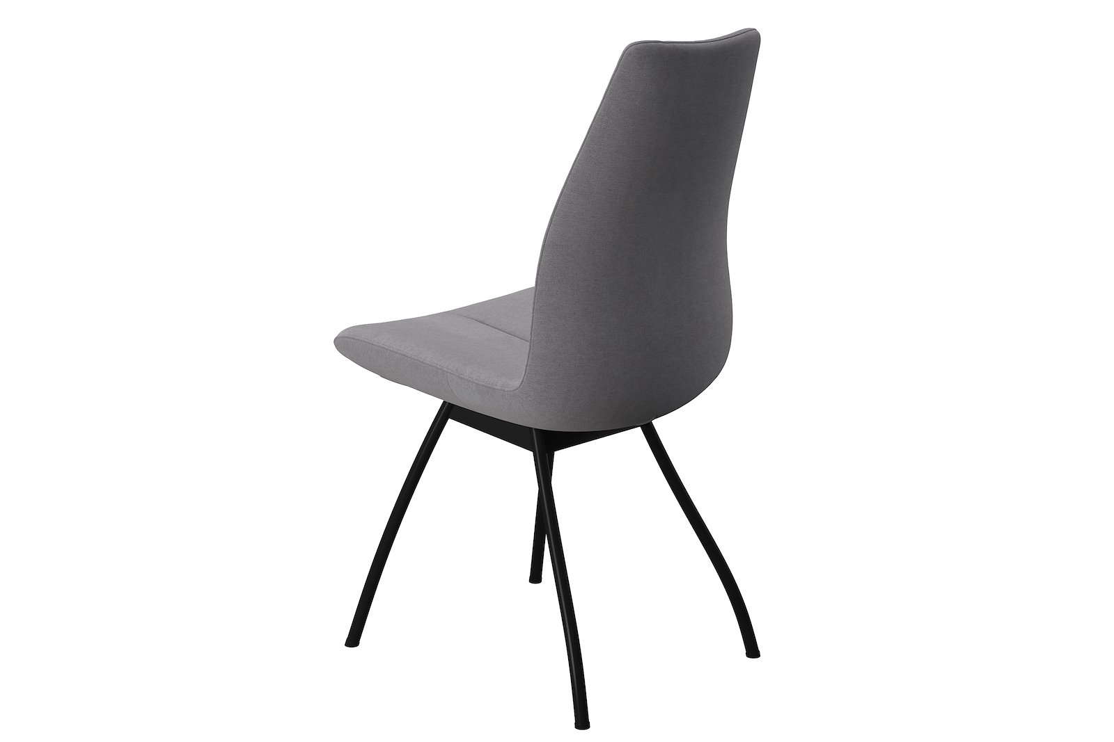 Aroma spisestol Tekstil Guard Light Grey med ben i sortlakkert stål