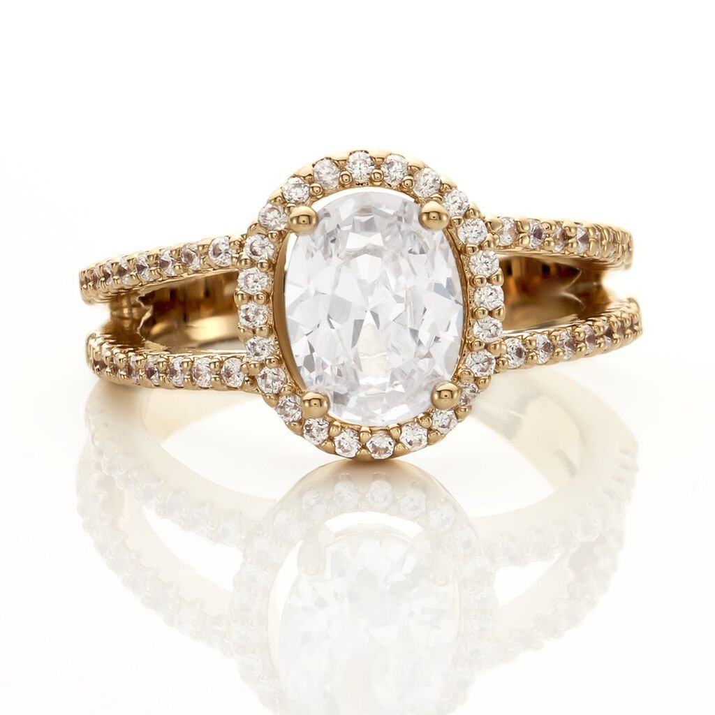 Bague Myriama Plaqué Or Jaune Oxyde De Zirconium