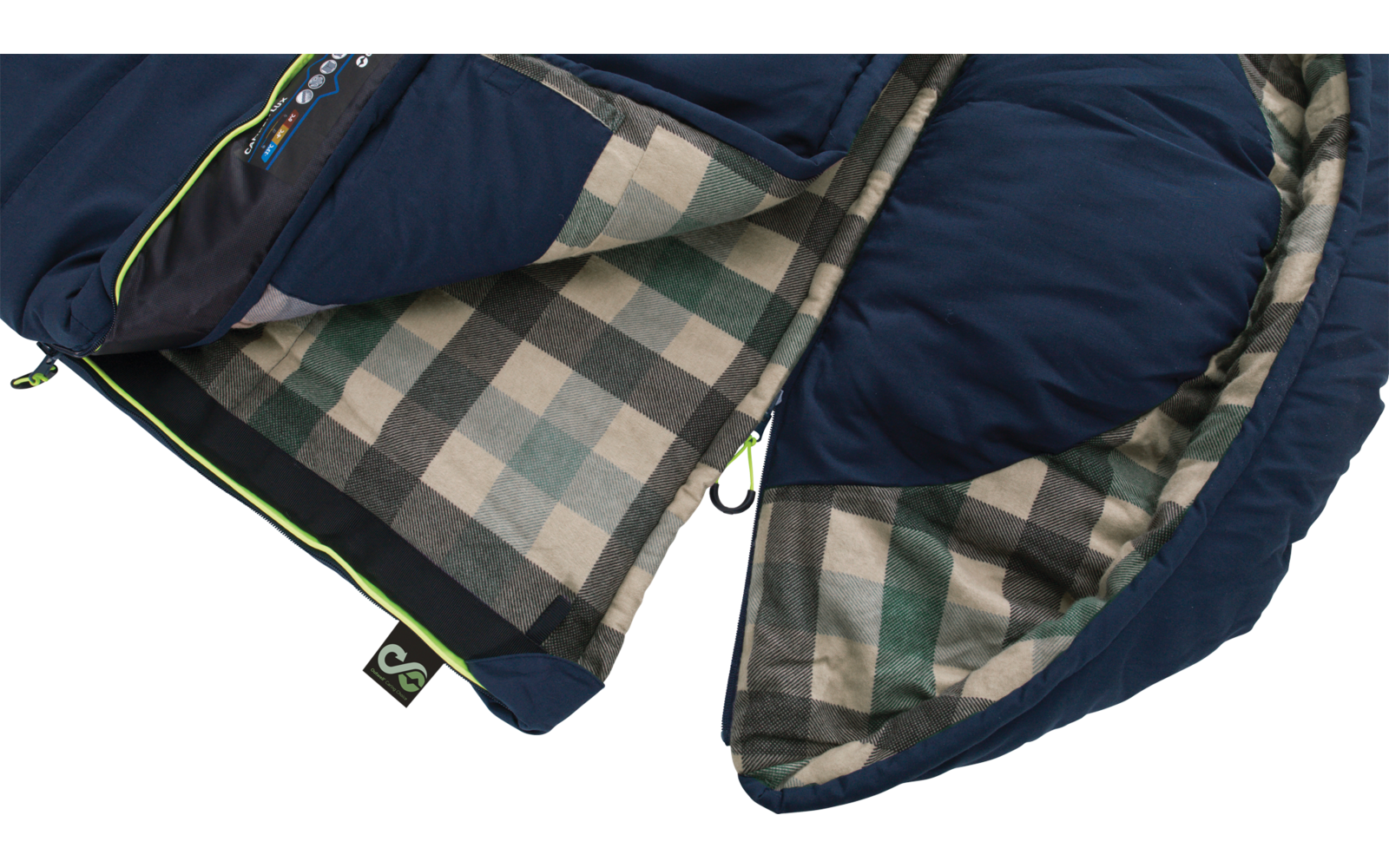 Outwell Camper Lux Deckenschlafsack 235 cm Reißverschluss links
