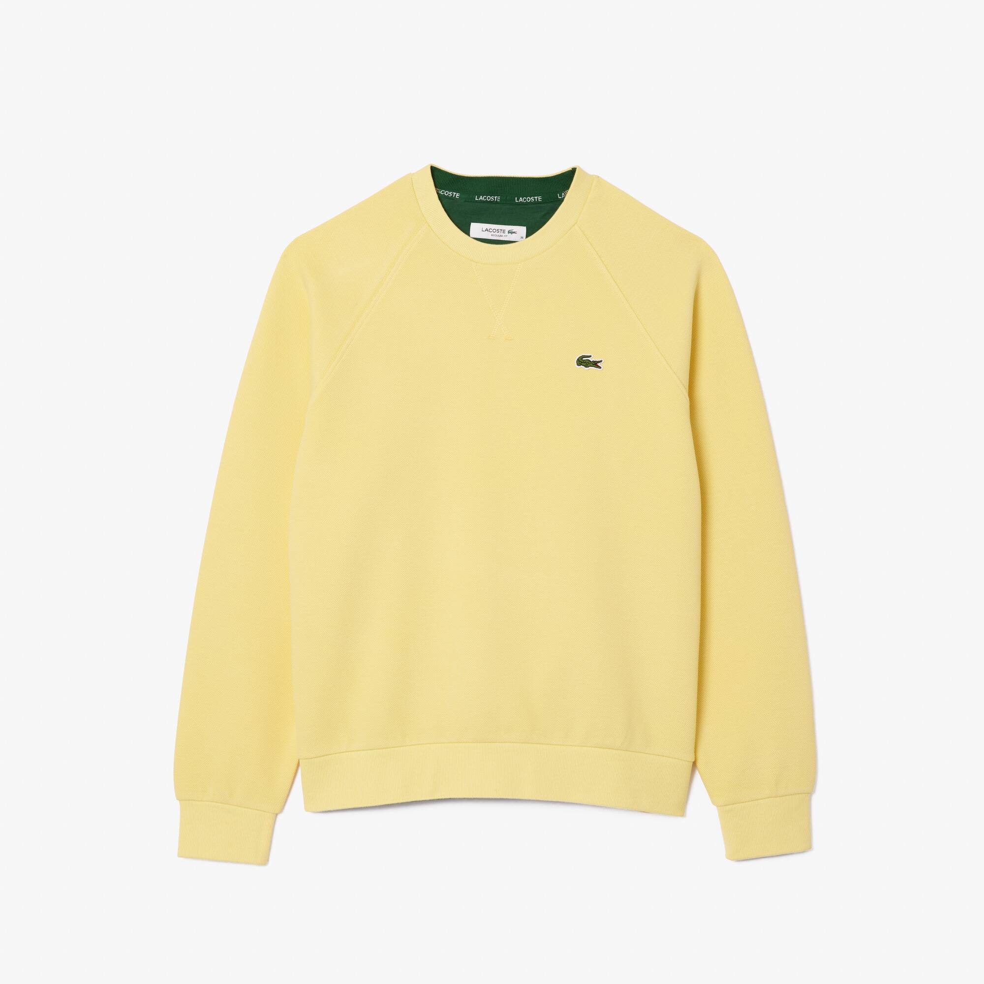 Double Face Piqué Sweatshirt Sweatshirts - Gelb - Lacoste - Damen