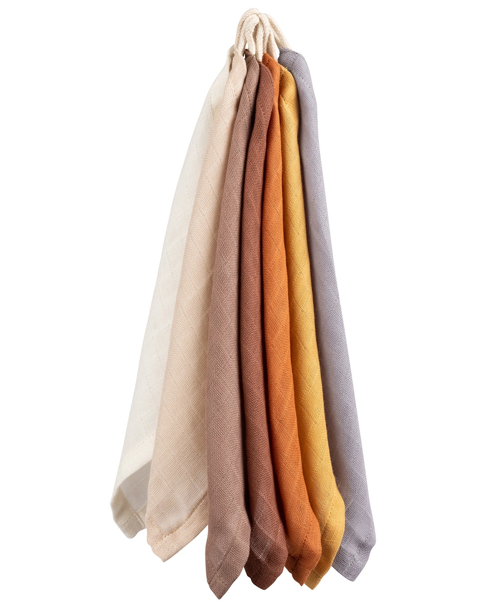 Waschlappen TOES/BUILDERS 7er-Set (20x20) in bunt