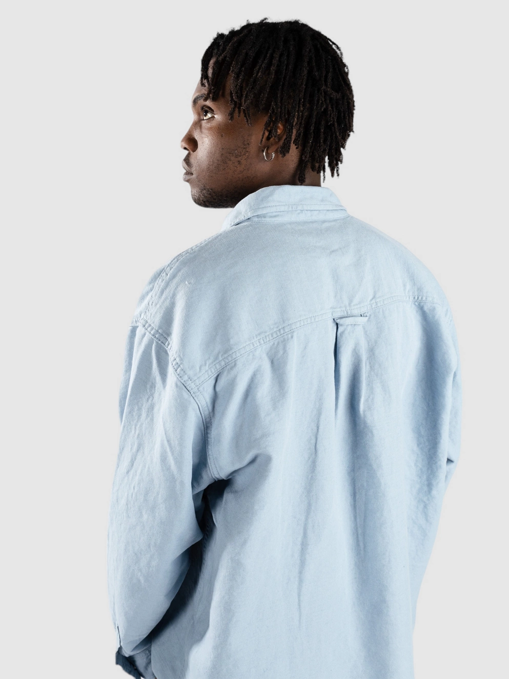 Carhartt WIP Walter Jac Shirt misty sky rinsed
