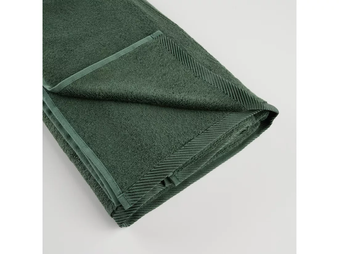Serviette en Bambou et Coton Vert Foncé 100x150 cm