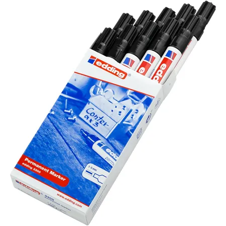 edding 3300 Permanentmarker, 1-5 mm, schwarz, 10 Stück