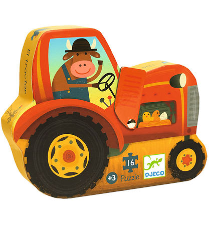Djeco Puzzlespiel - 16 Teile - Die Tractor