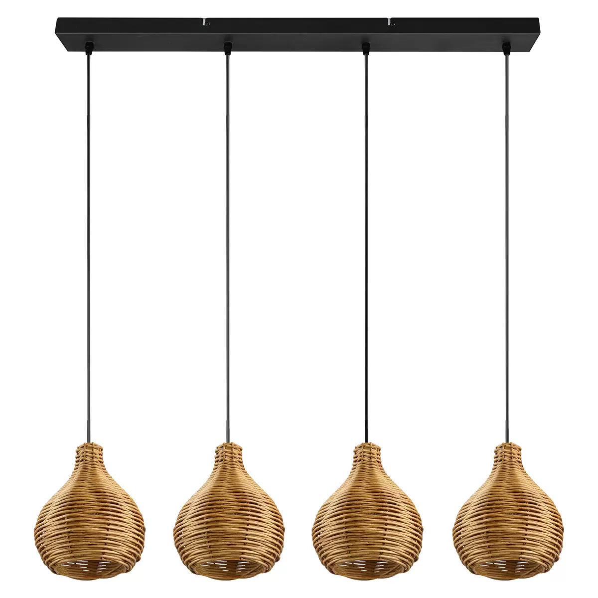 Pendelleuchte Sprout natur,schwarz