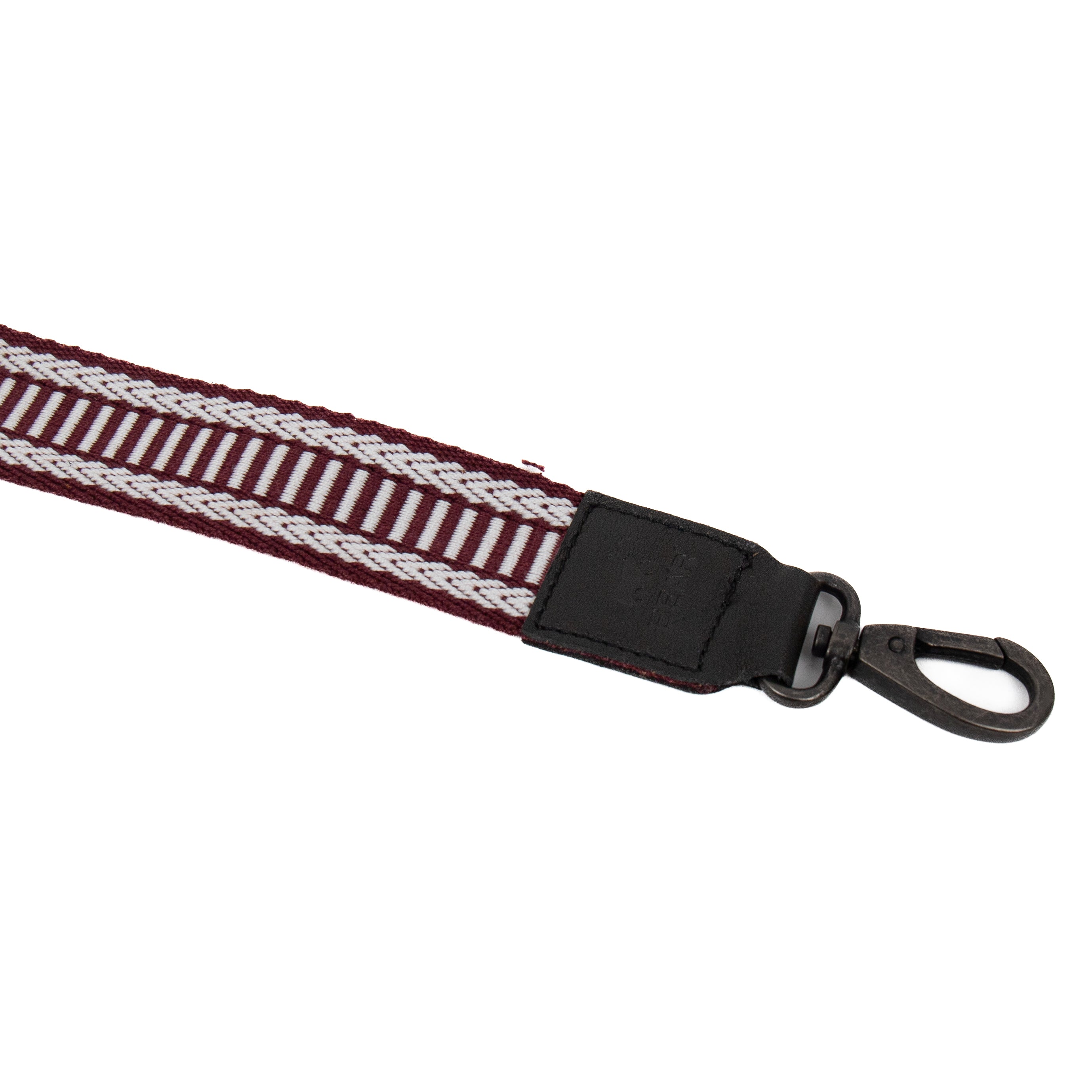 Bag strap 'Pattern' bordeaux/wit Cognac