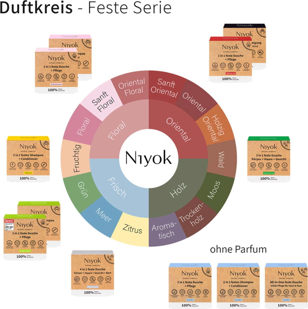 Niyok  3in1 Feste Dusche Early Spring, 80 g