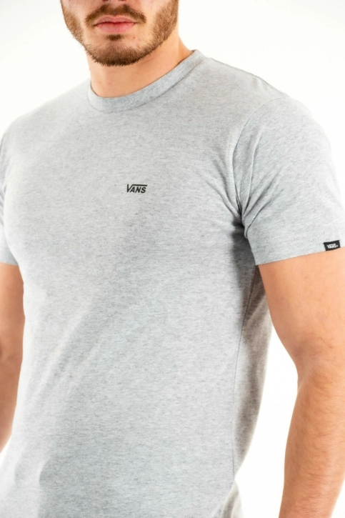 tee shirt vans left chest logo atj1 athletic heather/black
