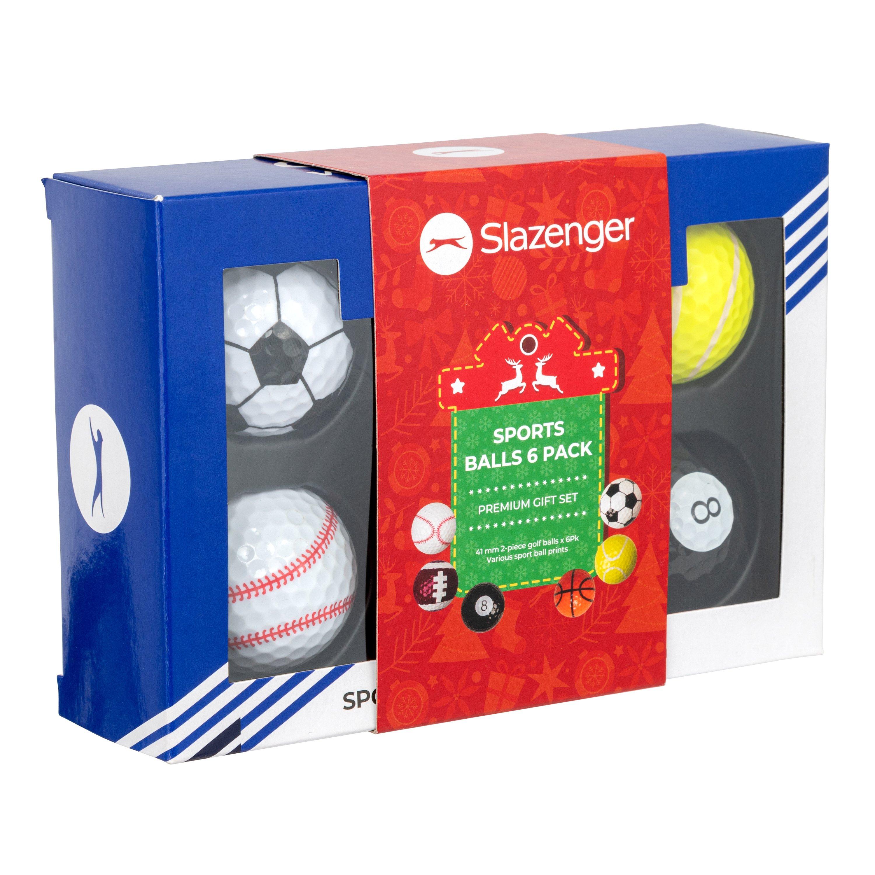 Slazenger Slaz Golf Gift Sports Ballset 6 Pack