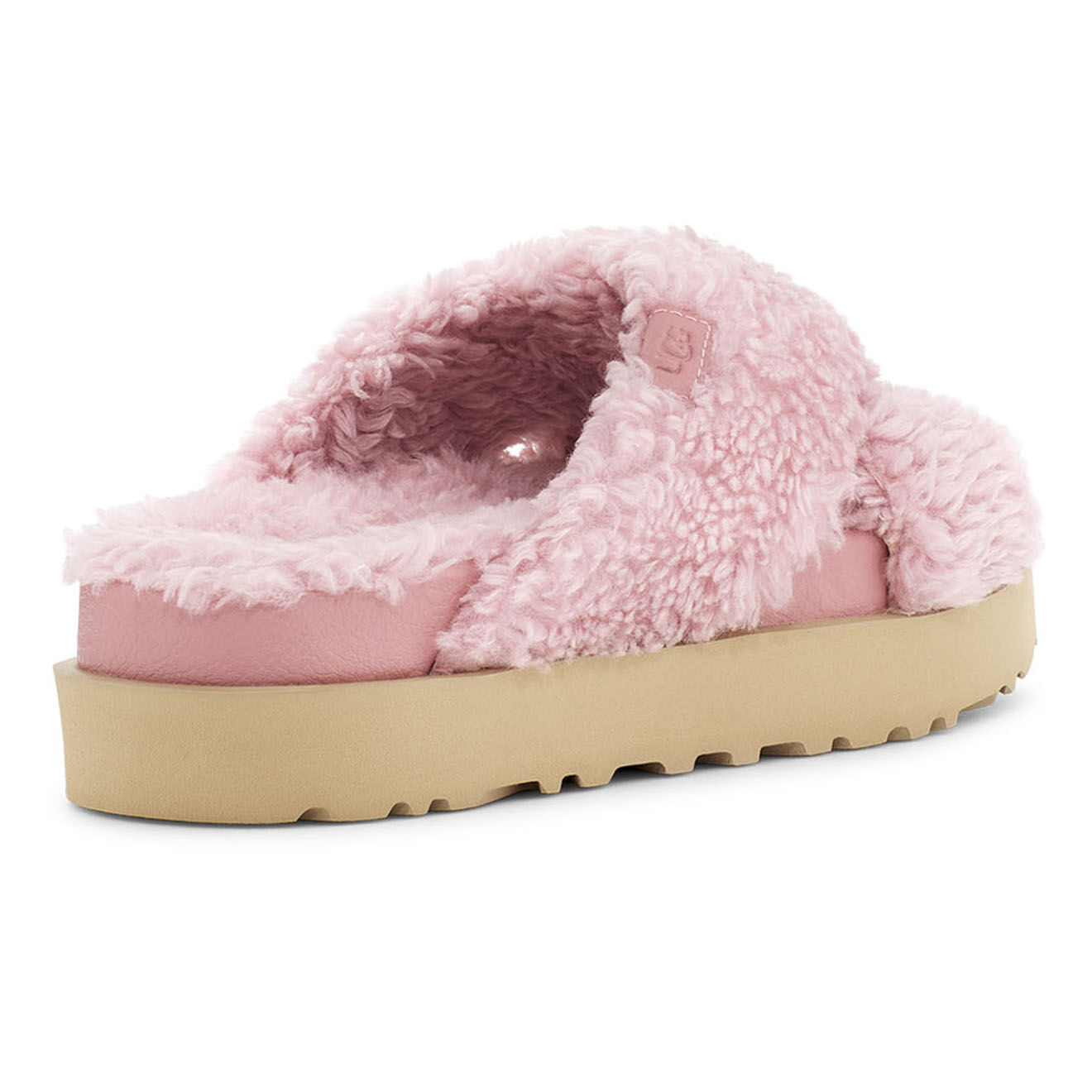Ugg Mules fourrées en Laine  Fuzz Sugar Cross Slide roses