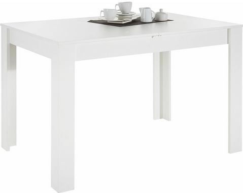 Eettafel - Matwit - 120 cm x 80 cm - Hout - Inklapbaar