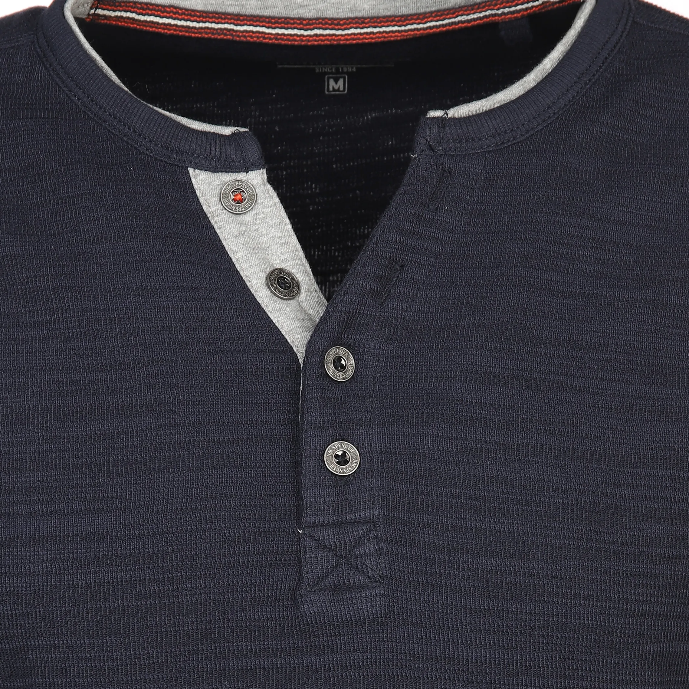 Herren Henley Strickshirt