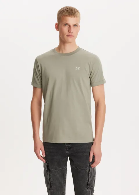 T-shirt met kruis logo groen (GRN.O.L)