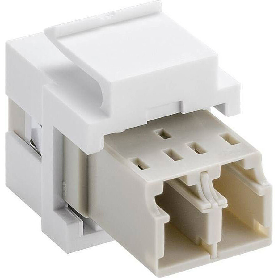 Coupleur fibre optique LC Duplex pour boitier réseau type Keystone