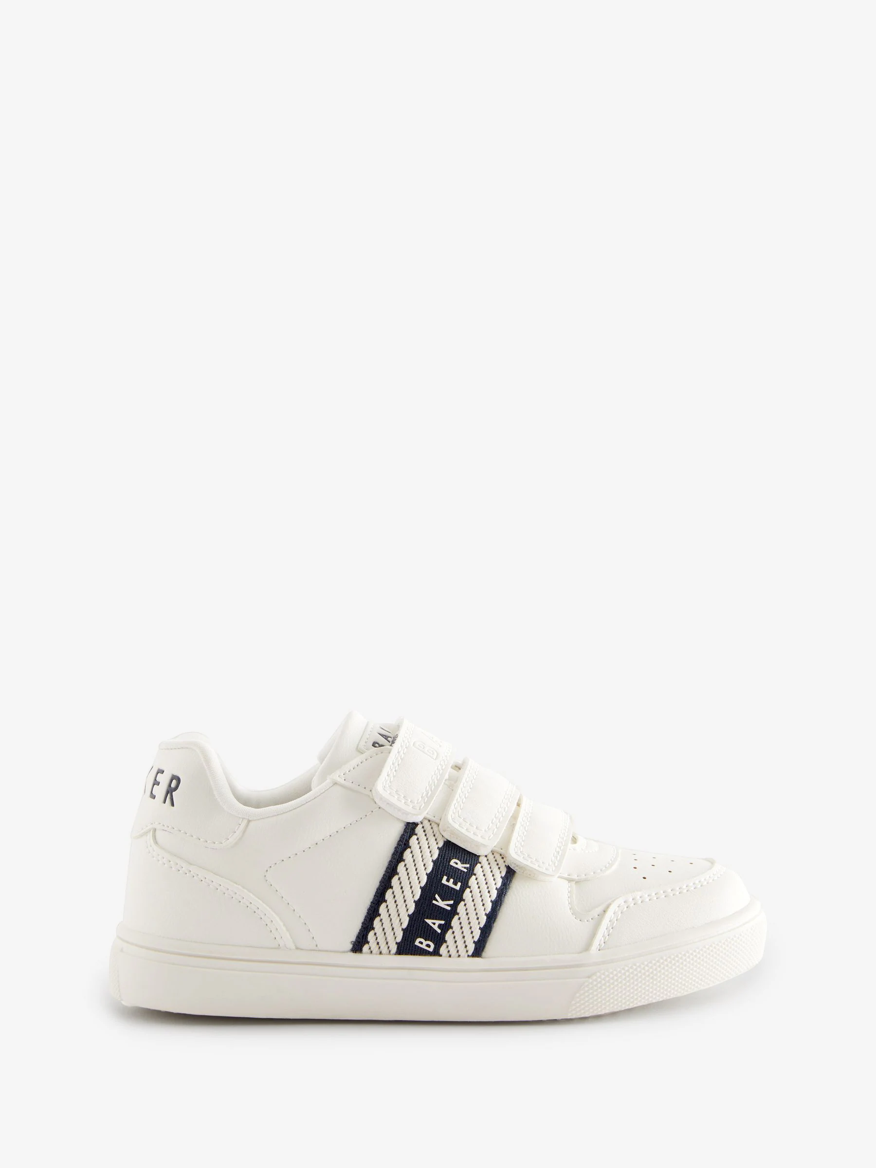 Wit/blauw - Baker by Ted Baker sneakers met logobies voor jongens