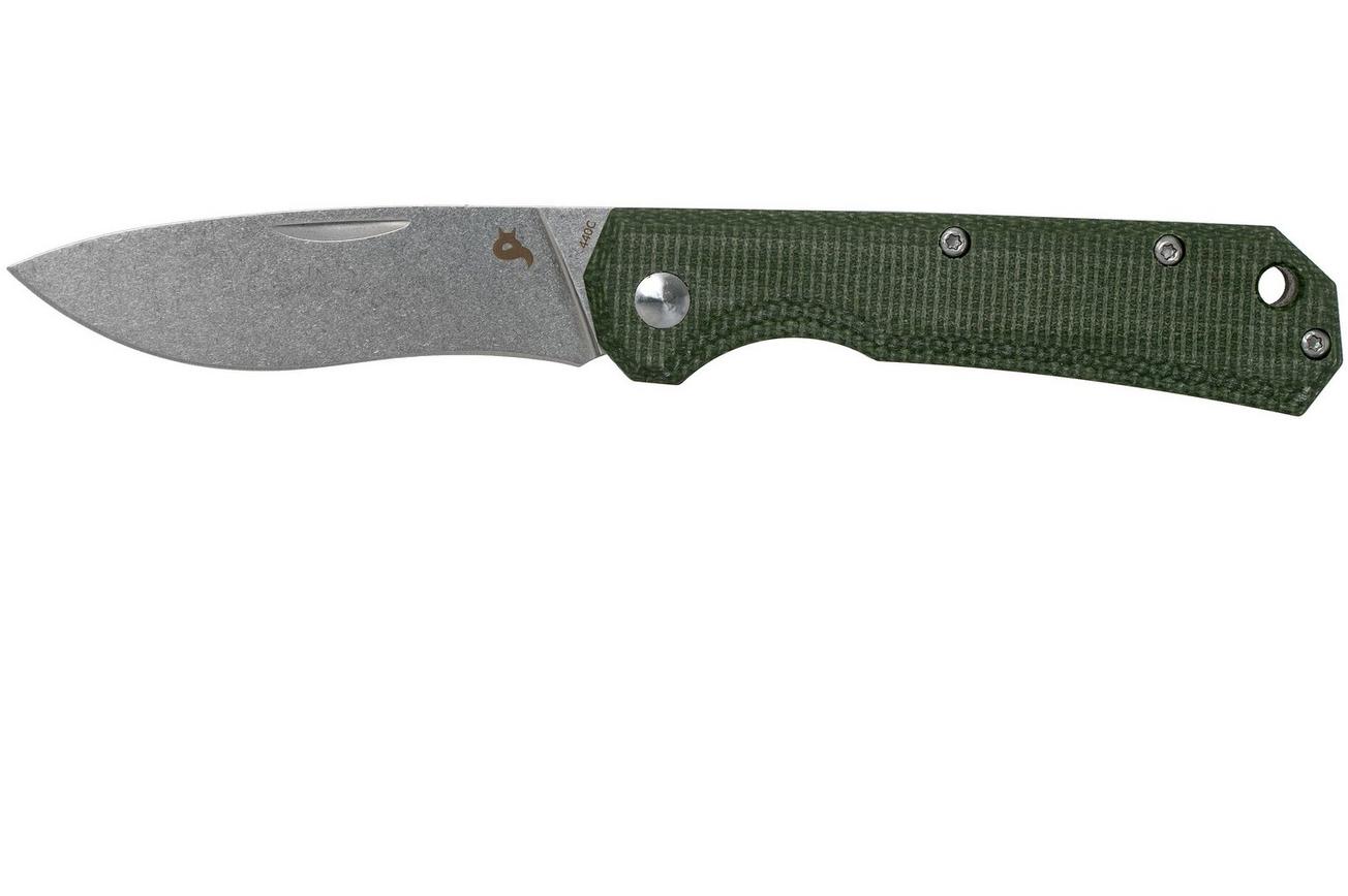 Fox Black Fox Ciol Folding Knife BF-748MI Green Micarta zakmes, Denis Simonutti design