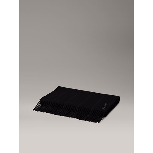 Calvin Klein Classic Wool Stripes Halstørklæde, Ck Black