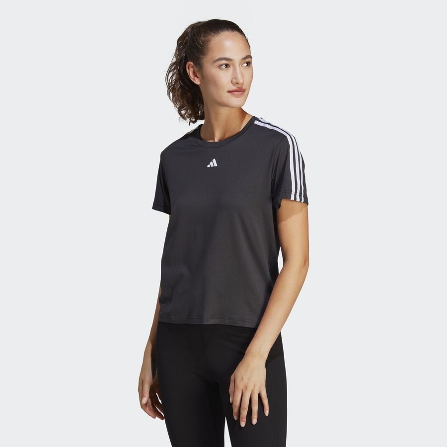 adidas T-shirt d'Entraînement Aeroready Train Essentials 3-Stripes - Noir/Blanc Femme