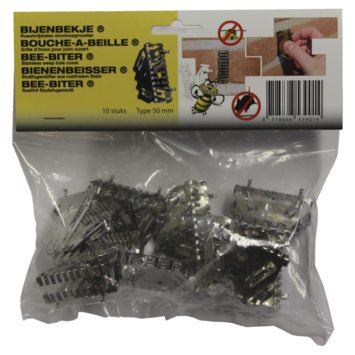 Bijenbekje RVS stootvoegrooster 50 mm - 10 stuks