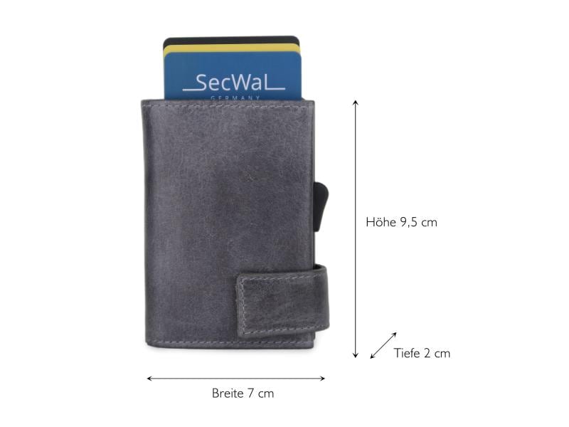 SecWal Portemonnaie SecWal 2 Kartenetui mit RFID Schutz