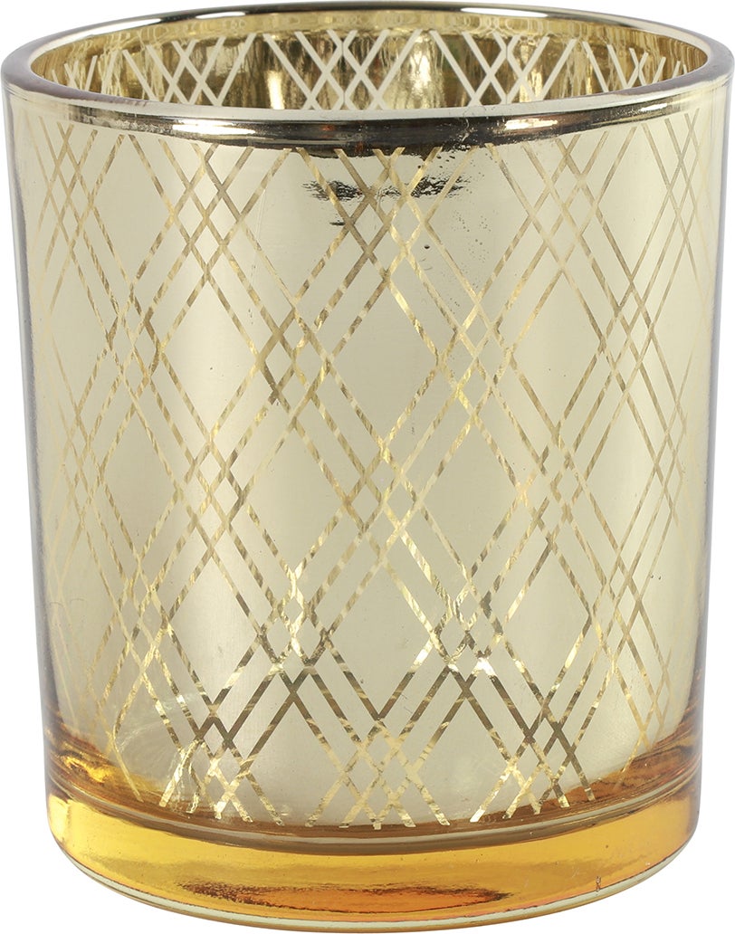 Countryfield waxinelichthouder Darci goud D 7 H 8 cm