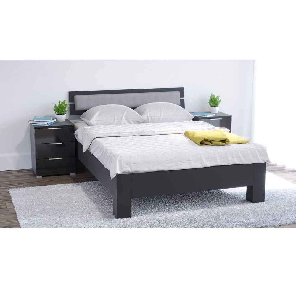 VICCO Nachtschrank Kommode Nachttisch Schublade Schlafzimmer Schwarz Hochglanz