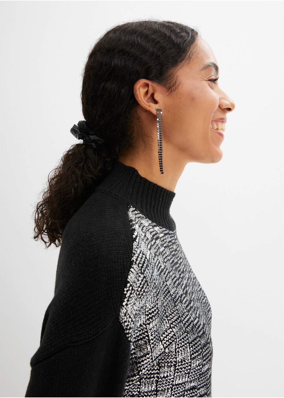 Pull en maille avec imprimé brillant