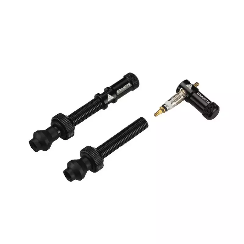 GRANITE Valves et bouchons de valve CNC/demonte obus noir Juicy Nipples
