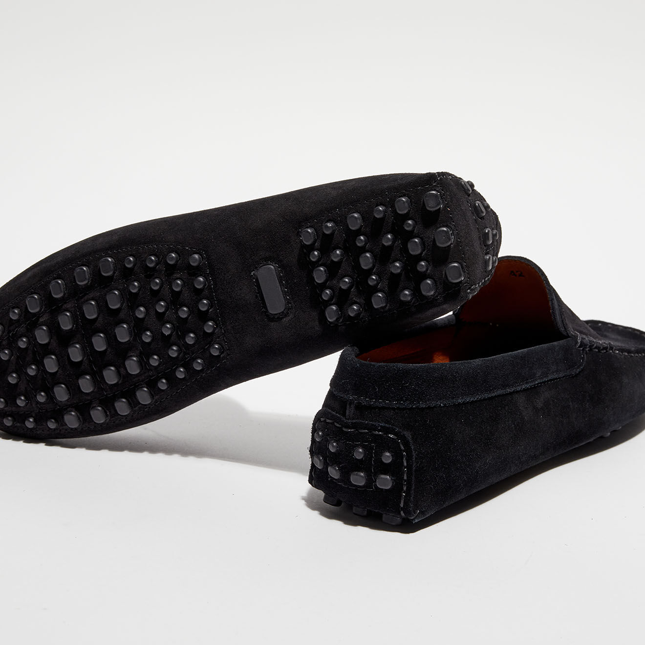 Loafers Mocassins en Velours de Cuir Martin noirs