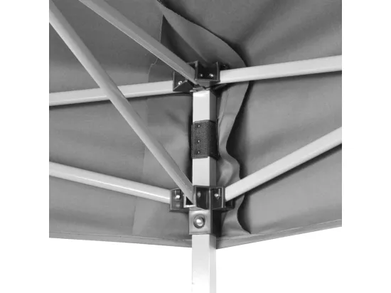 Chapiteau hexagonal pliable Gris 3,6x3,1 m