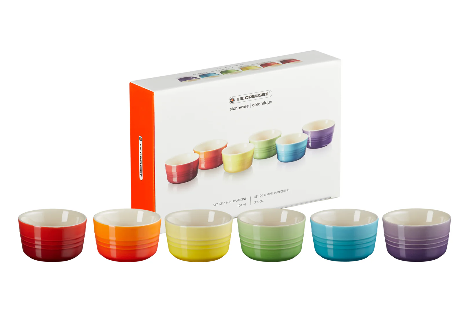 Le Creuset  Rainbow sæt m/6 mini ramekiner - mix