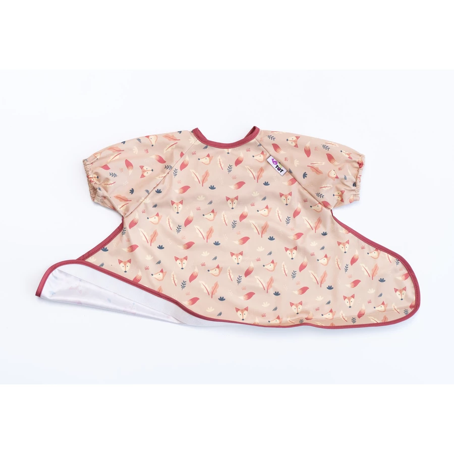 TidyTot Lätzchen Tidy Tot Zusatz Kurzarm Lätzchen für Starter-Sets Füchse