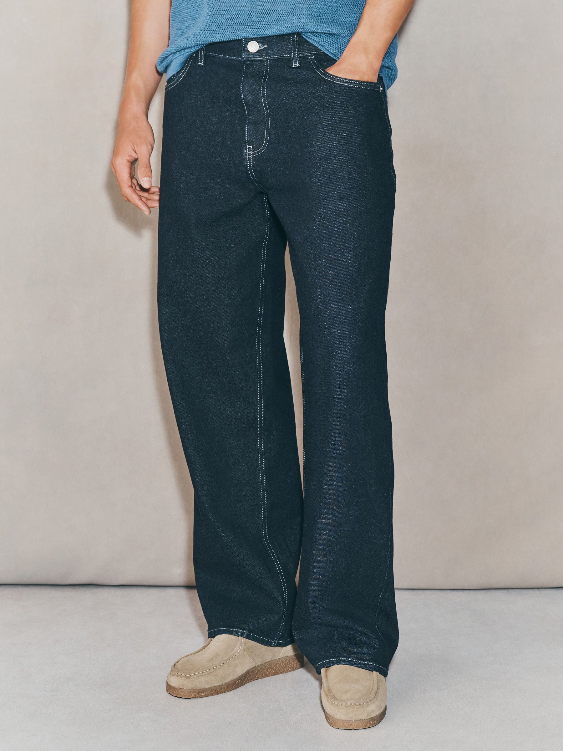 Donkerblauw - EDIT - Baggy Fit Jeans
