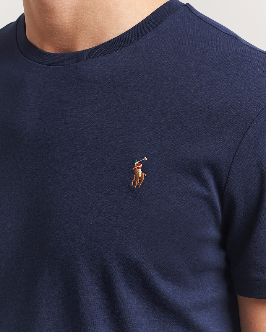 Polo Ralph Lauren Luxury Pima Cotton Crew Neck T-Shirt Refined Navy