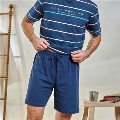 Pyjama short rayé