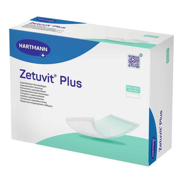 Zetuvit Plus extrastarke Saugkomp.steril 20x25 cm, 10 St