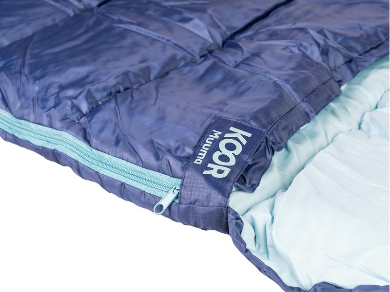 KOOR Kinderschlafsack Muuma Blau 65 x 130 cm Warmer und bequemer Mumienschlafsack für Kinder