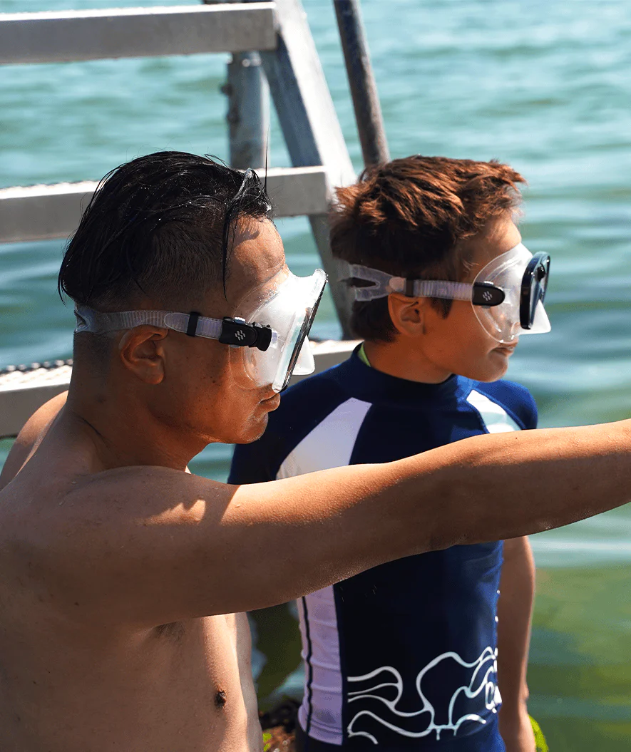 Watery Combo snorkelsæt til voksne (fra 15 år) - Nebula - Sort