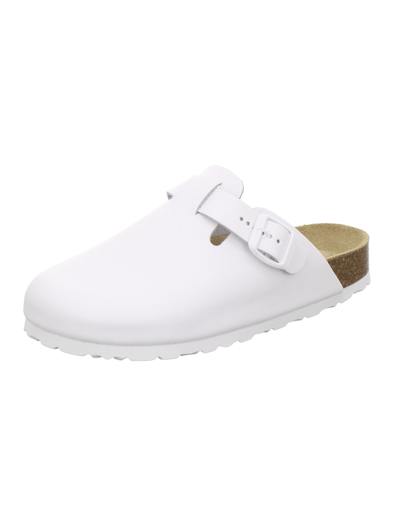 Clogs Damen Leder weiß