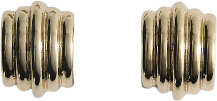 MANGO Embossed hoop earrings Gold