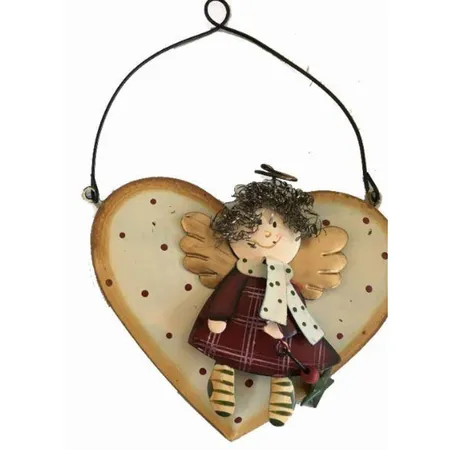 Goldbach Weihnachtsbehang Engel karo, 1 Stück, 2-fach sortiert