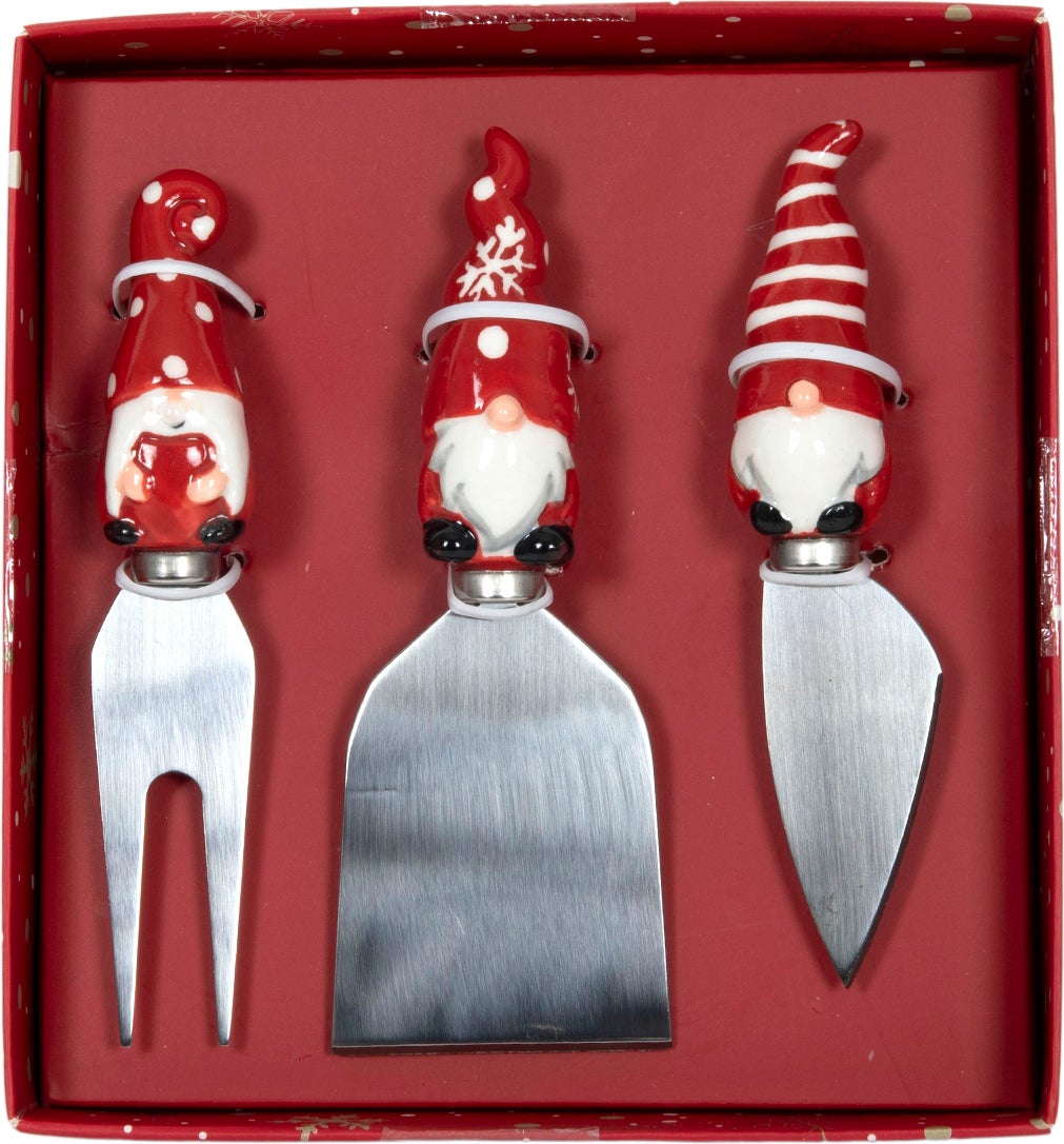 Kaasmessen set Gnoom rood / wit 3-delig
