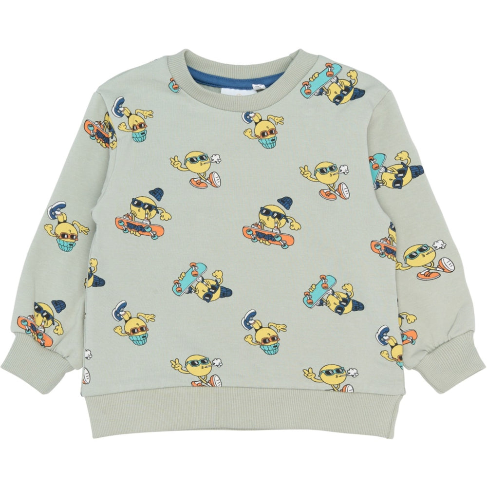 Køb THE NEW Siblings Aqua Gray Aop Tnstsantiago Sweatshirt