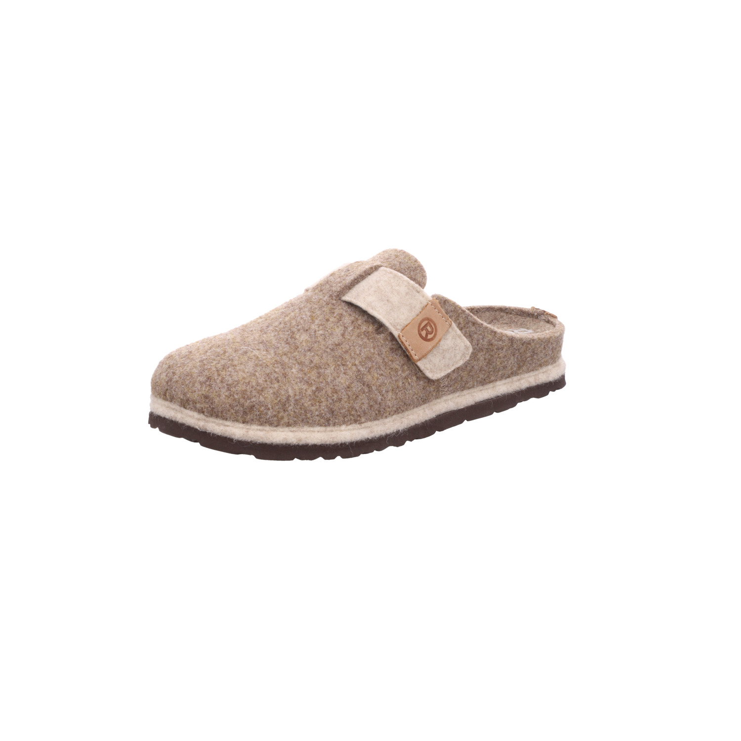 Rohde Damen-Softfilz-Pantoffel Beige-Braun