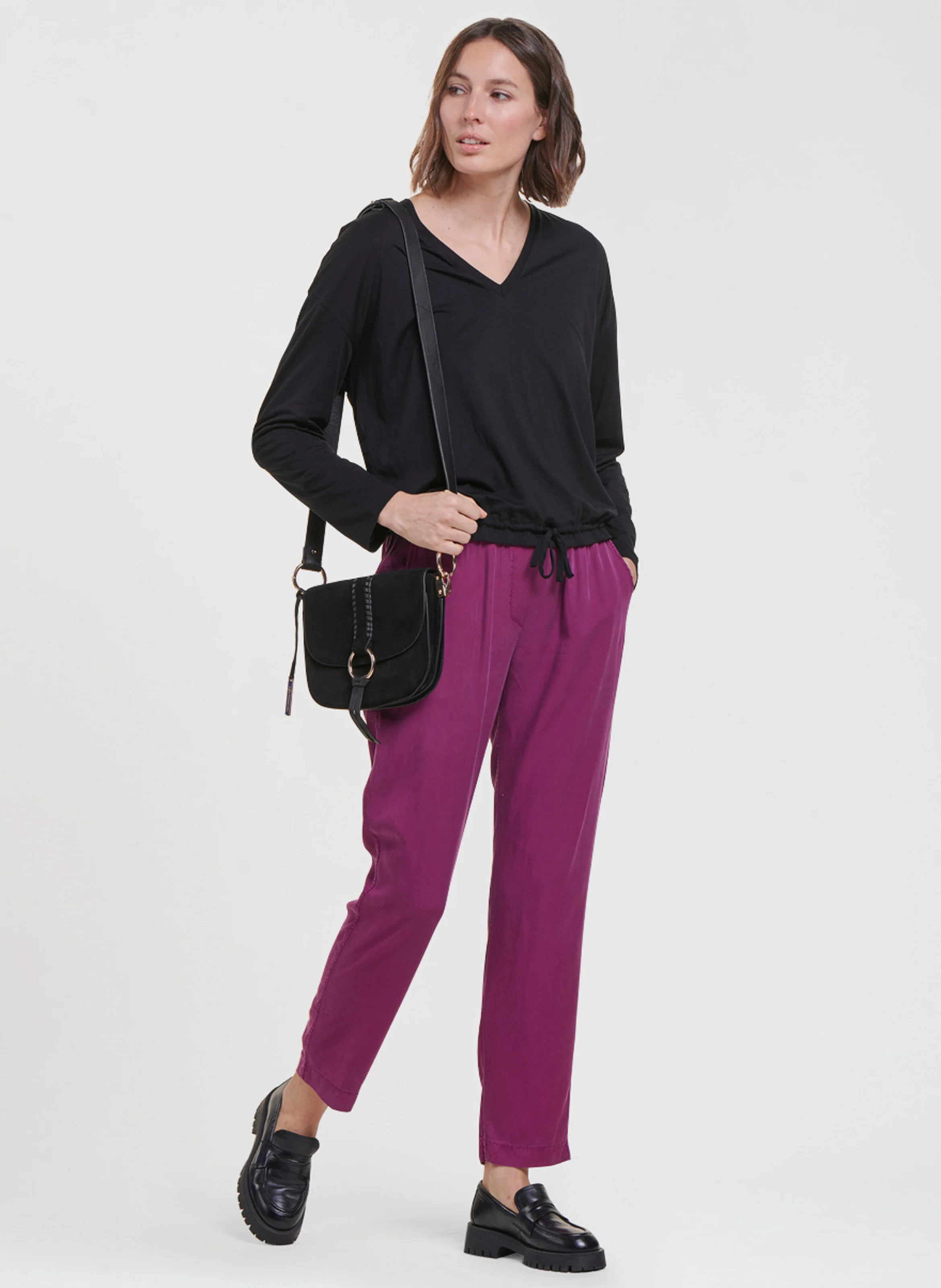 Pantalon droit 7/8ème | Violet
