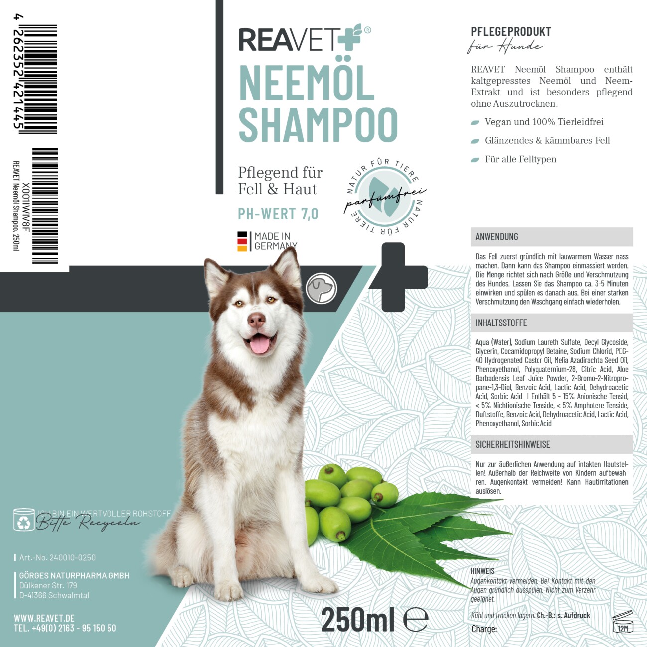 REAVET Neemöl Shampoo 250ml